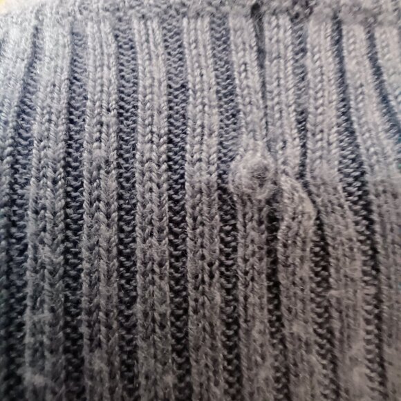 GUC: Requirements Sze. XL Blue Ribbed Mock Neck Sweater - Picture 5 of 5